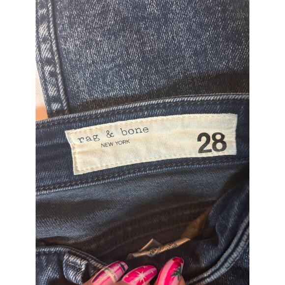 Rag & Bone Nina High Rise Ankle Skinny Jeans Dark Wash Size 28 - Picture 4 of 8